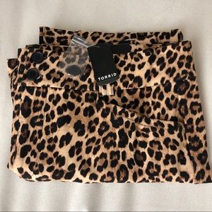 Torrid Studio Signature Leopard Ponte Skinny Ankle Trouser Size 22 NWT